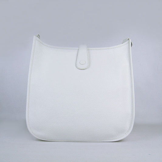 Luxury Hermes Evelyne I handbag H6309 white silver