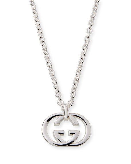 Luxury Gucci GG PEDANT SILVER NECKLACE
