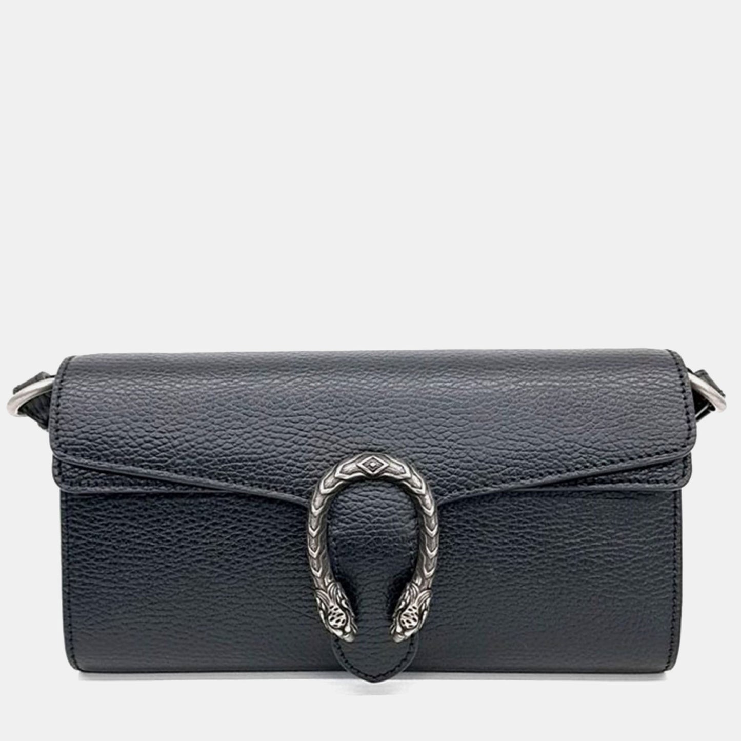 Luxury Gucci Trending 2025 Black Leather Dionysus Small Shoulder Bag