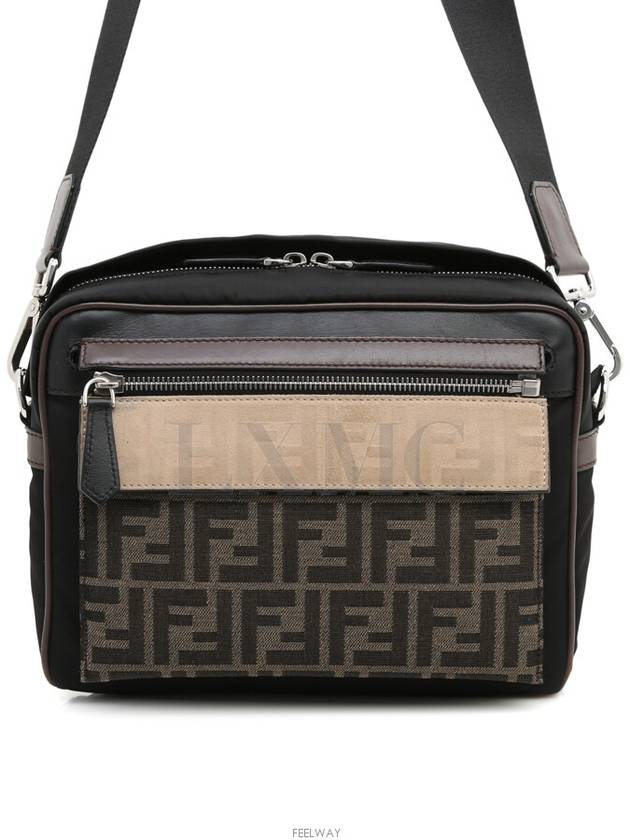 Luxury Fendi FF East West Black Cross Bag 7VA487 Camera