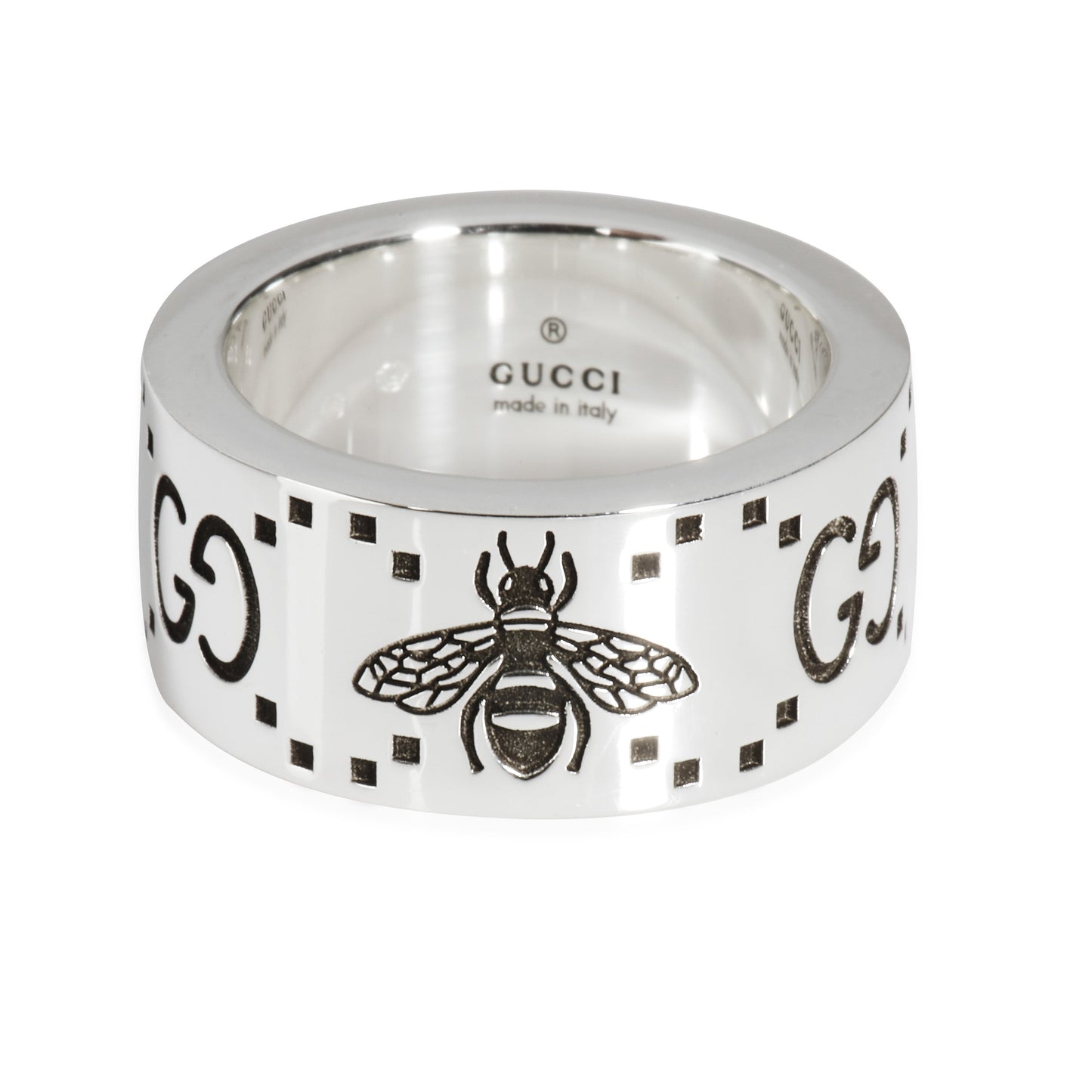 Gucci GG And Bee Band Ring in Sterling Silver