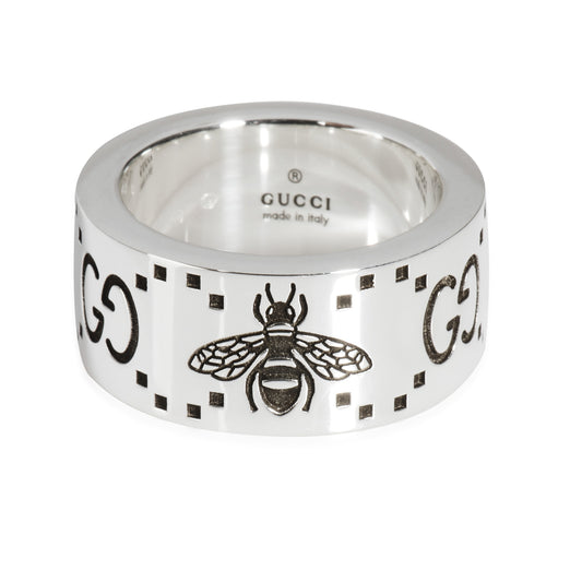 Gucci GG And Bee Band Ring in Sterling Silver