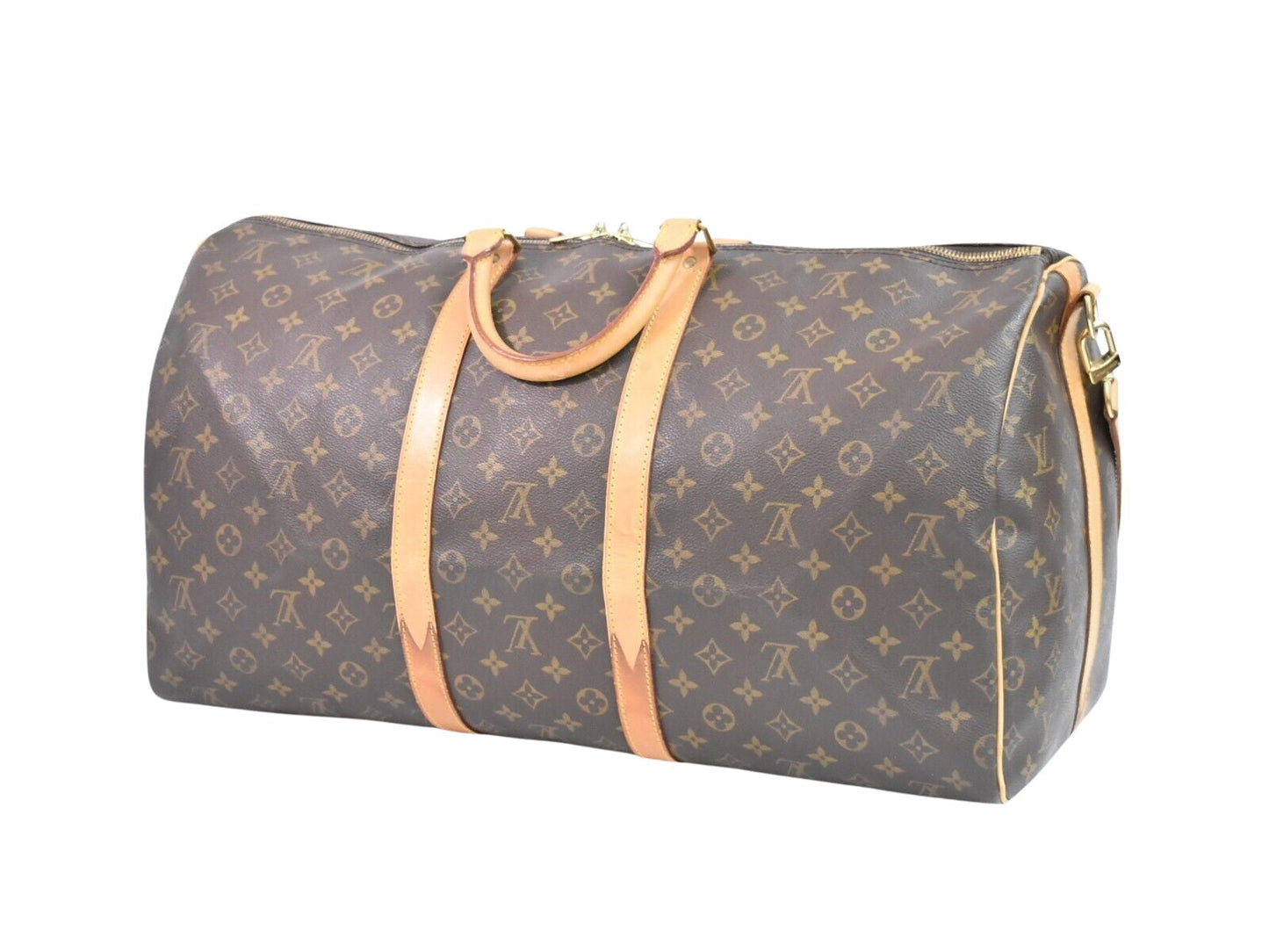 Louis Vuitton Keepall Bandouliere 55  Canvas Travel Bag ()