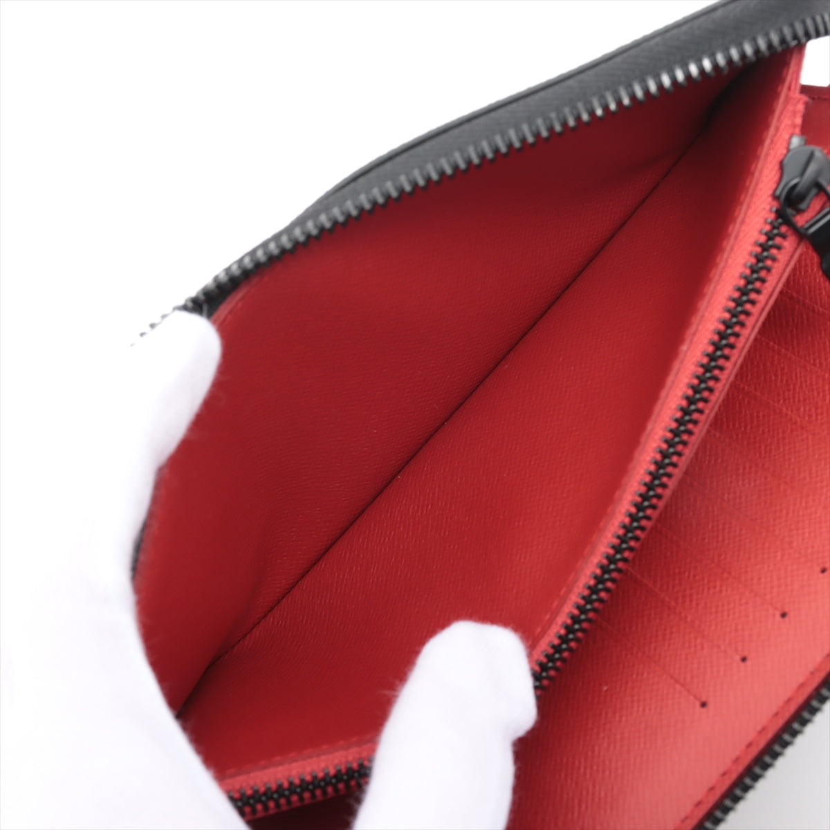 Louis Vuitton Damiere Utility Zippie Wallet Vertical N60355 Round Zip Wallet