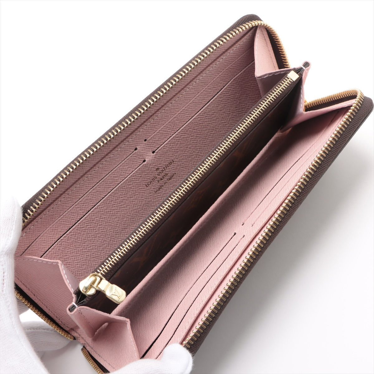 Louis Vuitton Monogram Portfolio Clemence M61298 Rose Valerie Round  Wallet