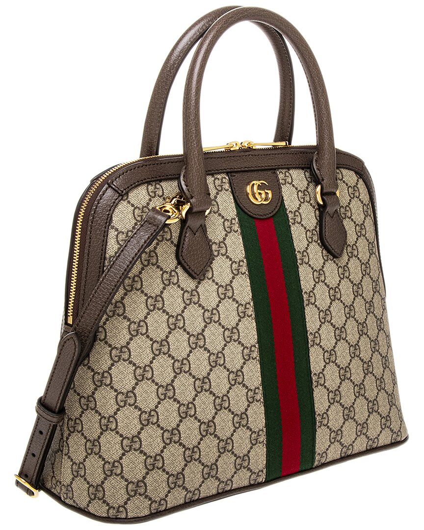 Luxury Gucci Trending 2025 Ophidia Medium GG Supreme Canvas & Leather Shoulder Bag