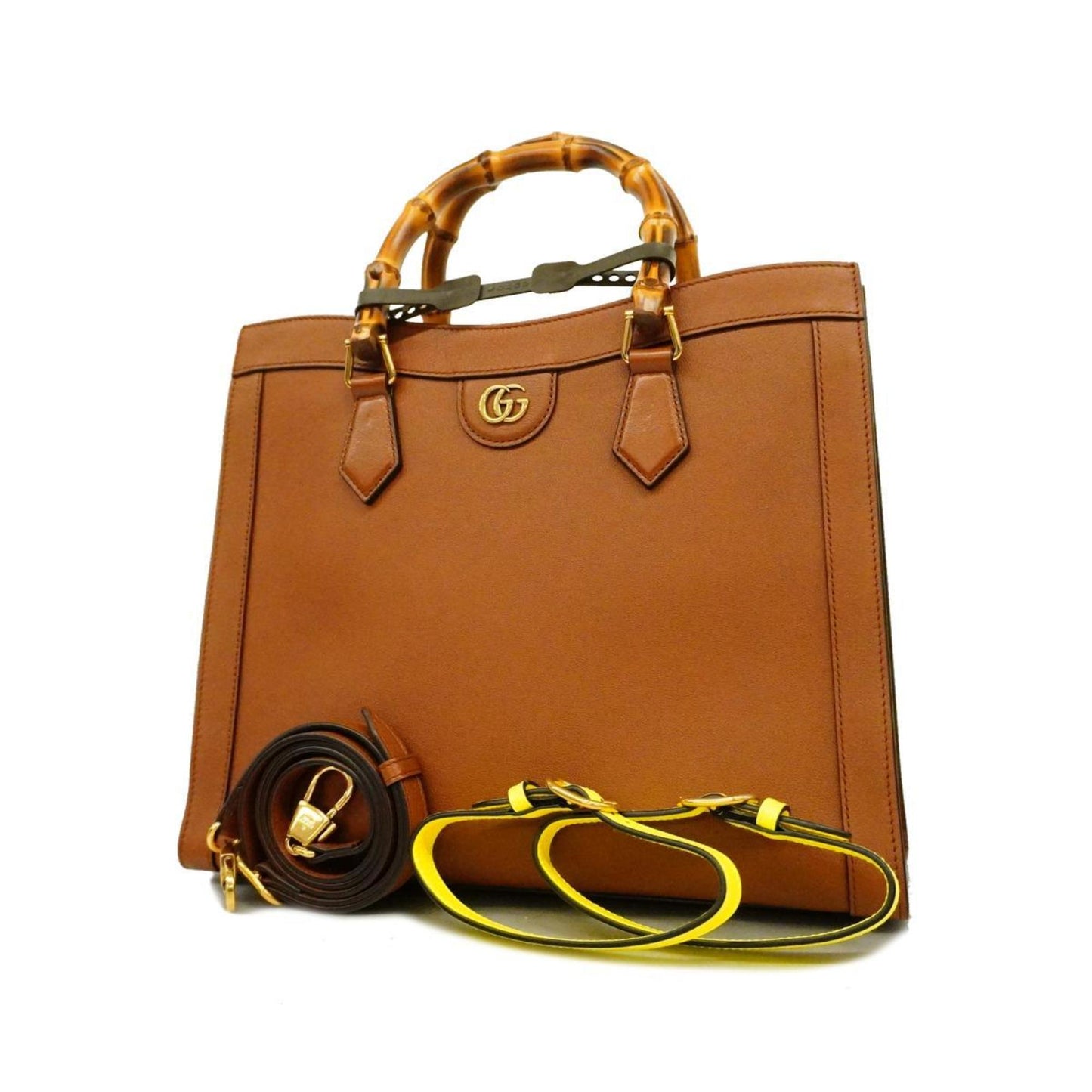 Luxury Gucci Trending 2025 Bamboo  Leather Tote Bag ()