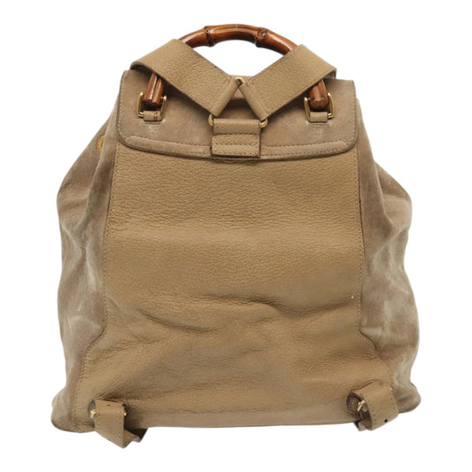 Gucci Bamboo  Suede Backpack Bag ()