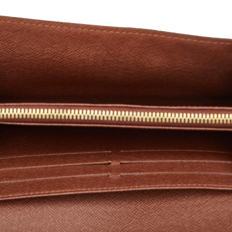 Louis Vuitton Monogram Portefolio Sarah Long Wallet M61726 Brown PVC Leather  Louis Vuitton