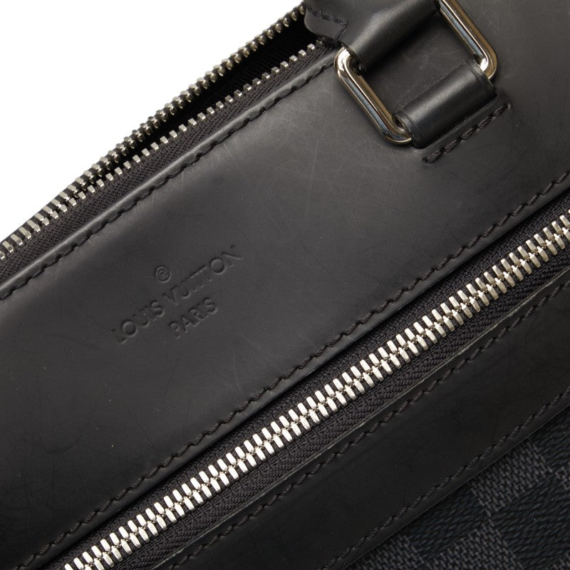 Louis Vuitton Damier Graphite PDJ NM Porte Document Jewel Handbag 2WAY N48260 Black PVC Leather Men LOUIS VUITTON