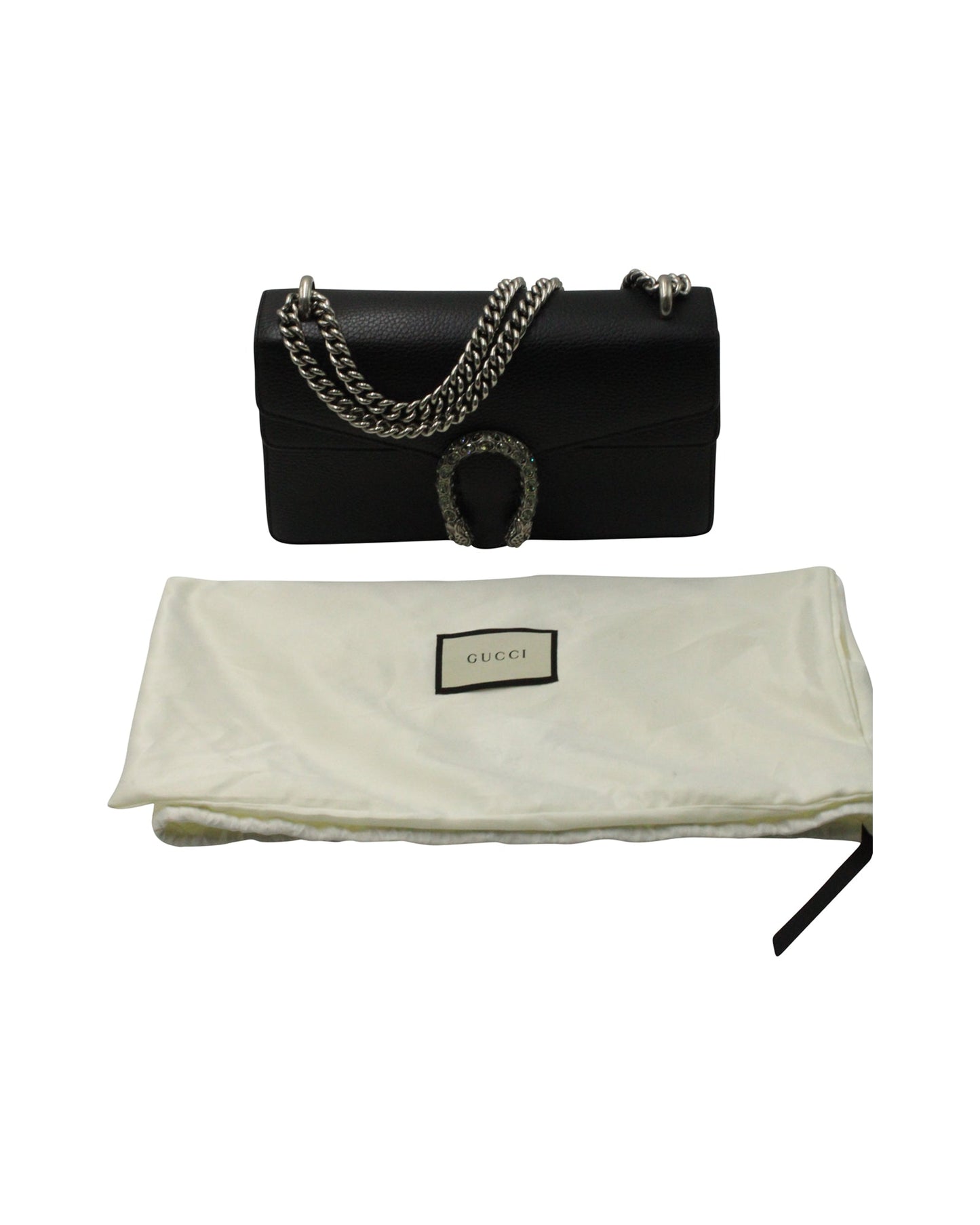 Luxury Gucci Trending 2025 Small Dionysus Shoulder Bag in Black Leather