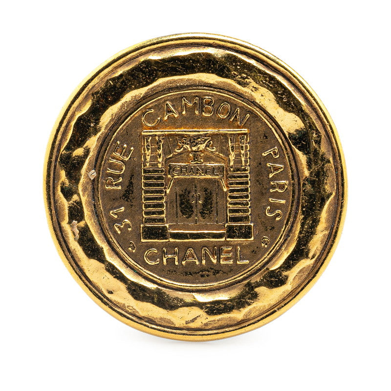 Chanel Vintage Coco Mark Cambon Brooch Gold