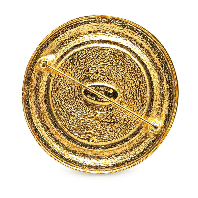 Chanel Vintage Coco Mark Cambon Brooch Gold