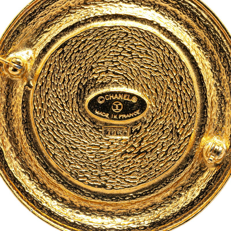 Chanel Vintage Coco Mark Cambon Brooch Gold