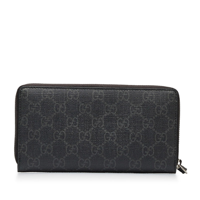 Luxury Gucci Trending 2025 GG Supreme Eagle Zip Wallet Black