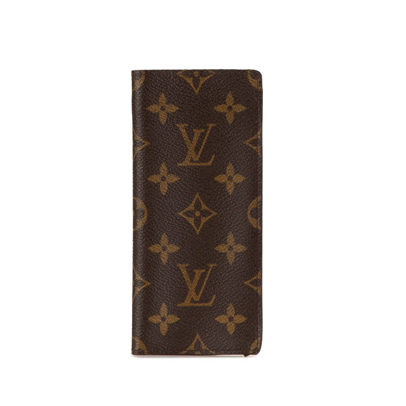 Louis Vuitton Monogram Glasses Case Brown PVC Leather
