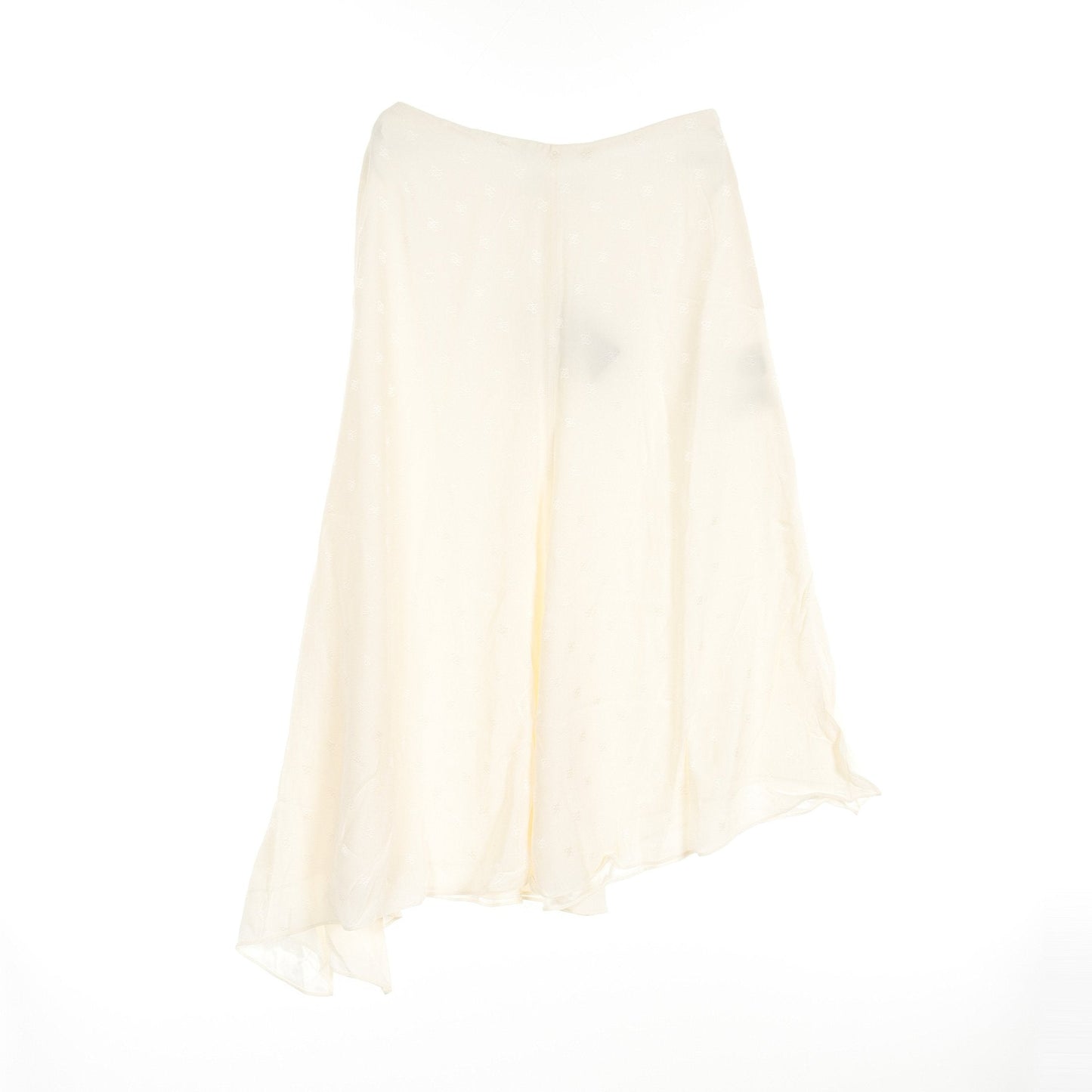 Luxury Fendi Crepe de chine Skirt Silk Ivory
