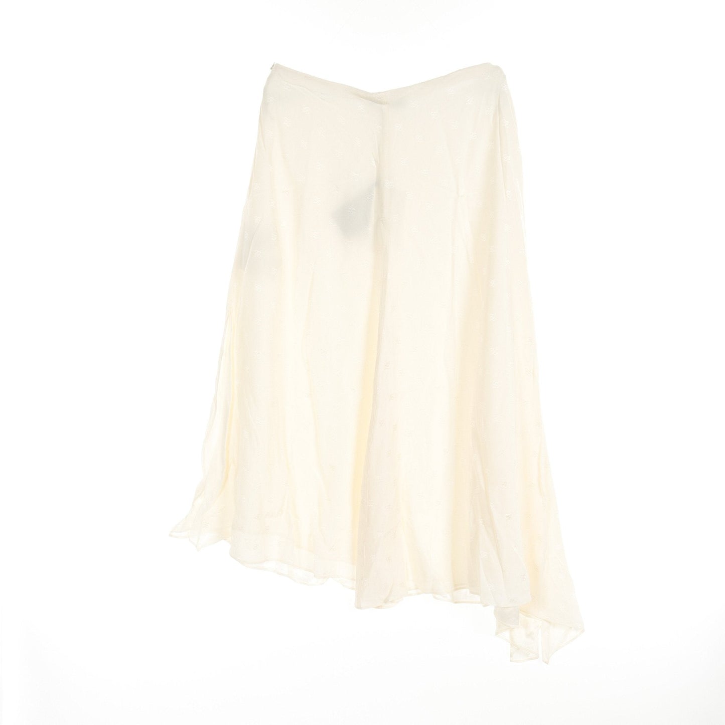 Luxury Fendi Crepe de chine Skirt Silk Ivory