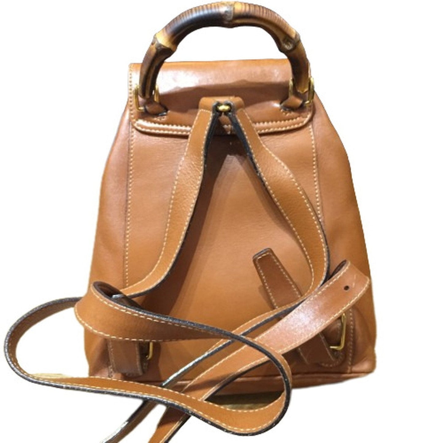 Luxury Gucci Trending 2025 Bamboo  Leather Backpack Bag ()
