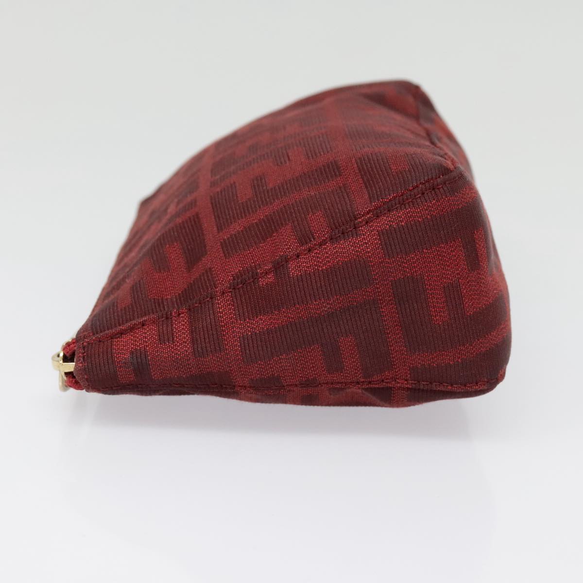 Luxury Fendi Zucca Canvas Pouch Red Gold90202