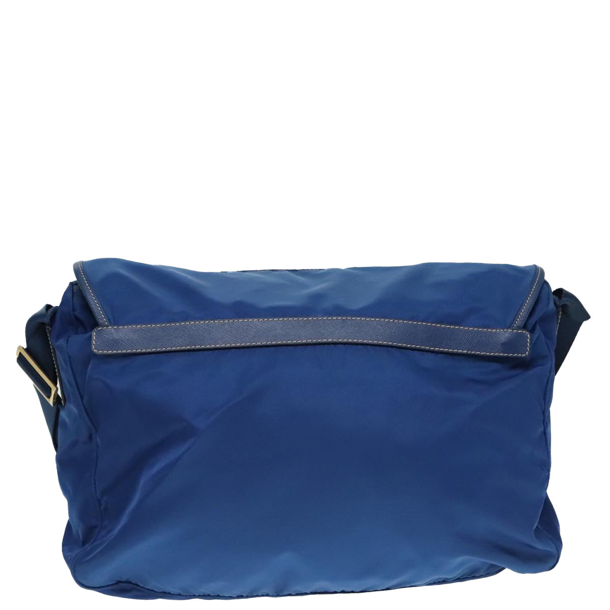 Luxury Prada Shoulder Bag Nylon Blue Gold  90221