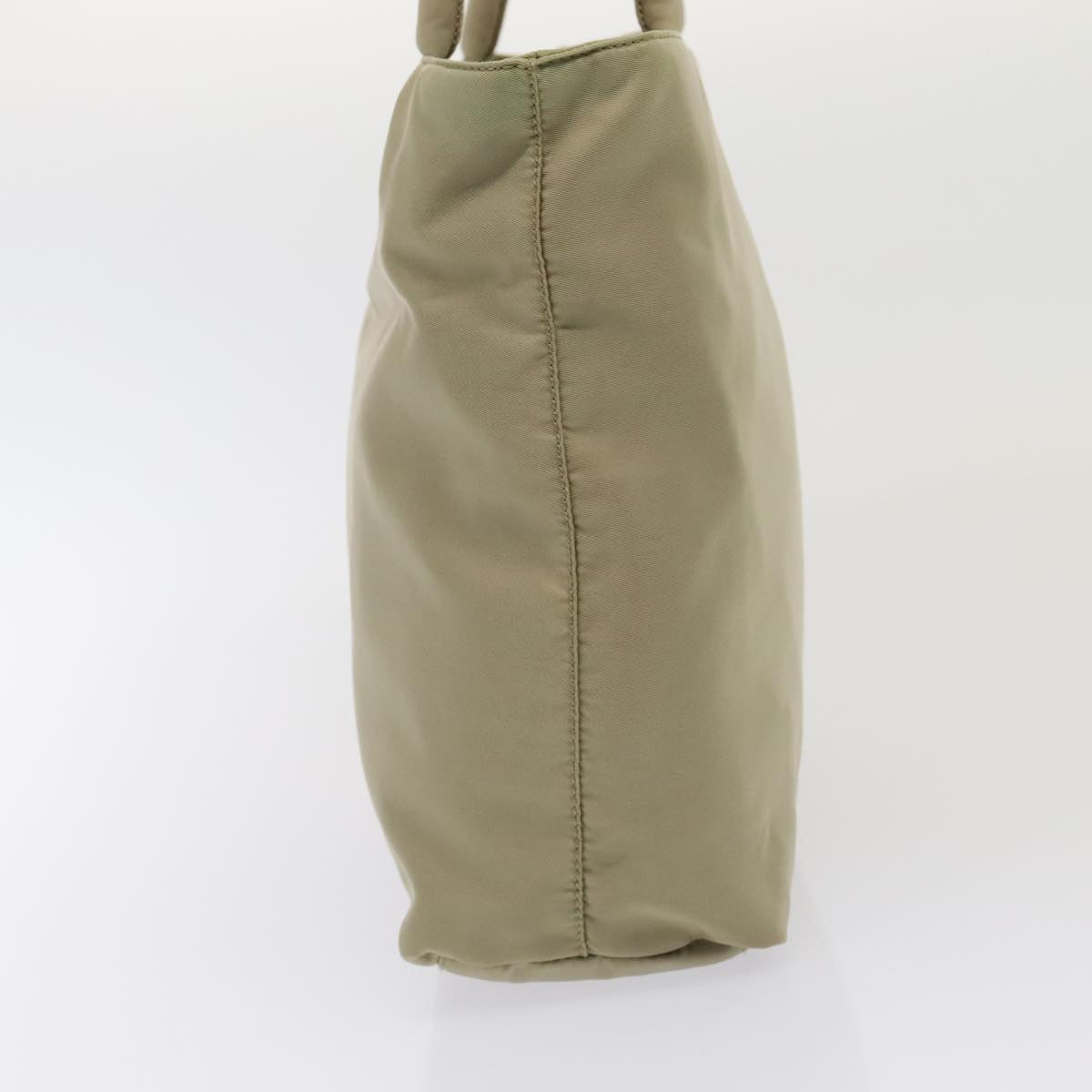 Luxury Prada Hand Bag Nylon Beige Silver  90224