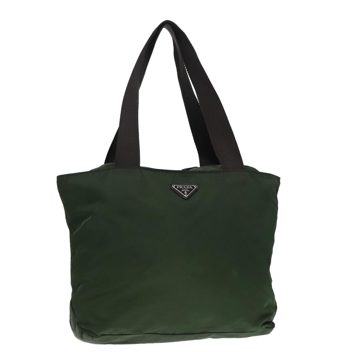 Luxury Prada Tote Bag Nylon Green Silver  90229