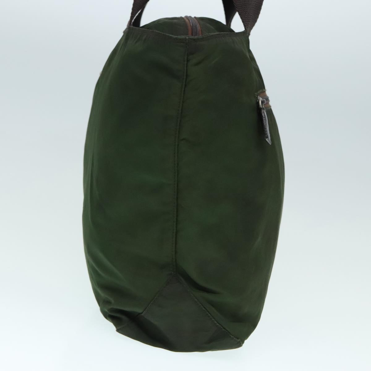 Luxury Prada Tote Bag Nylon Green Silver  90229
