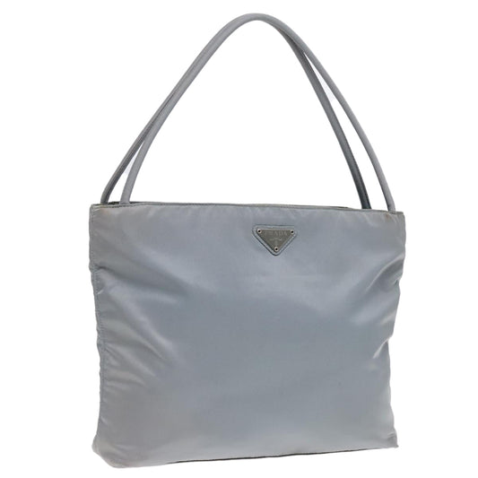 Luxury Prada Tote Bag Nylon Light Blue Silver  90235