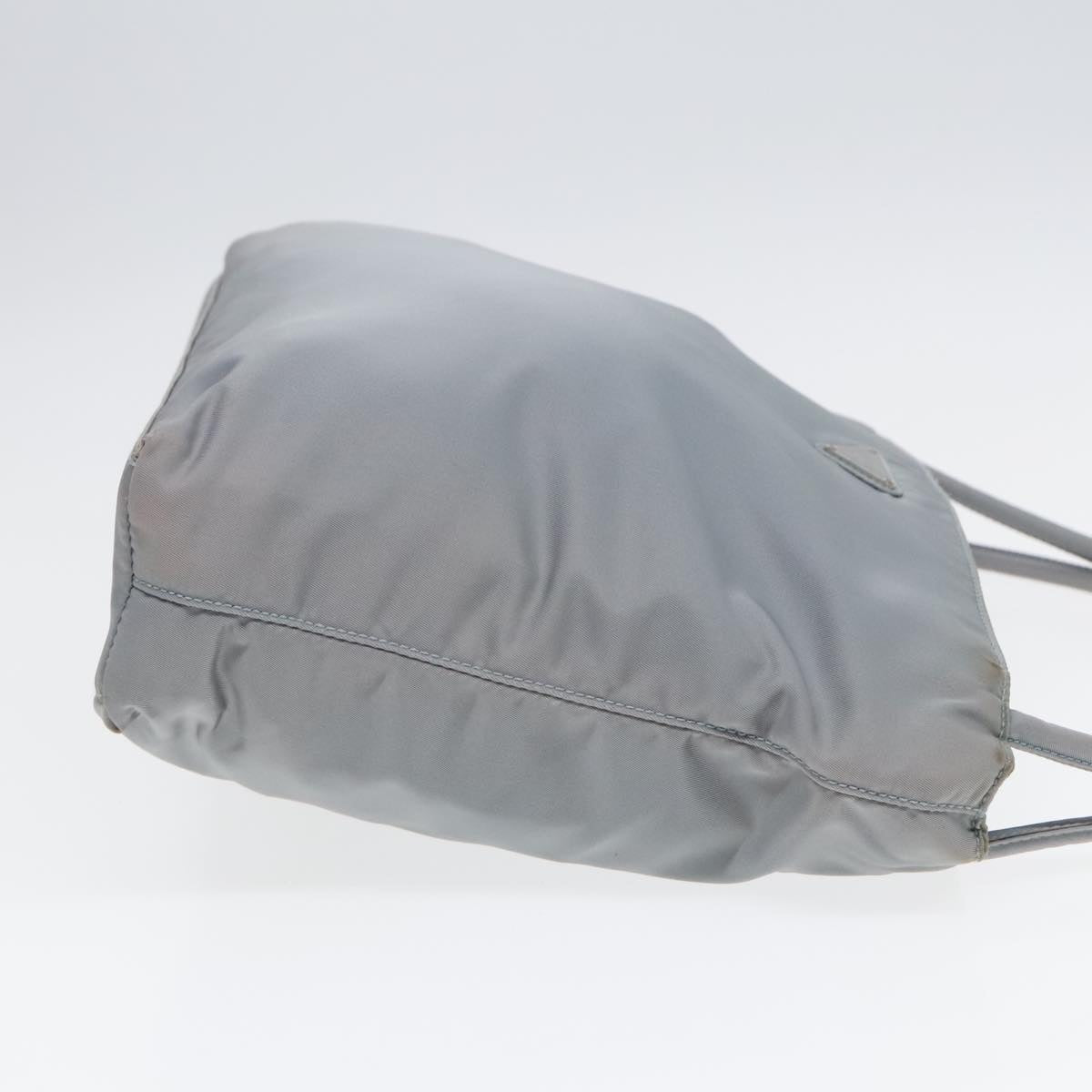 Luxury Prada Tote Bag Nylon Light Blue Silver  90235