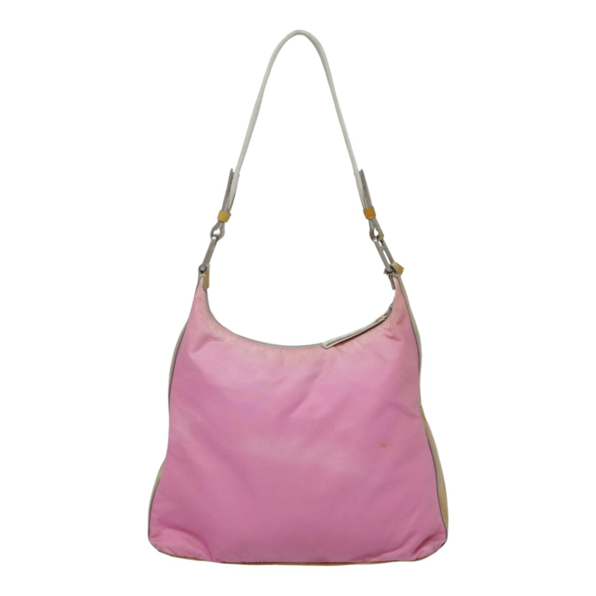 Luxury Prada Shoulder Bag Nylon Pink Silver  90242