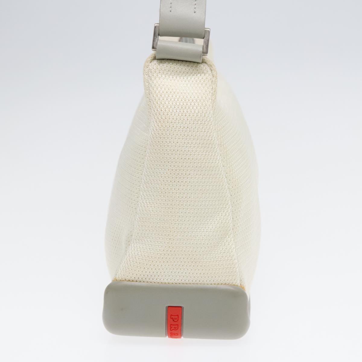 Luxury Prada Shoulder Bag Nylon White Silver  90261