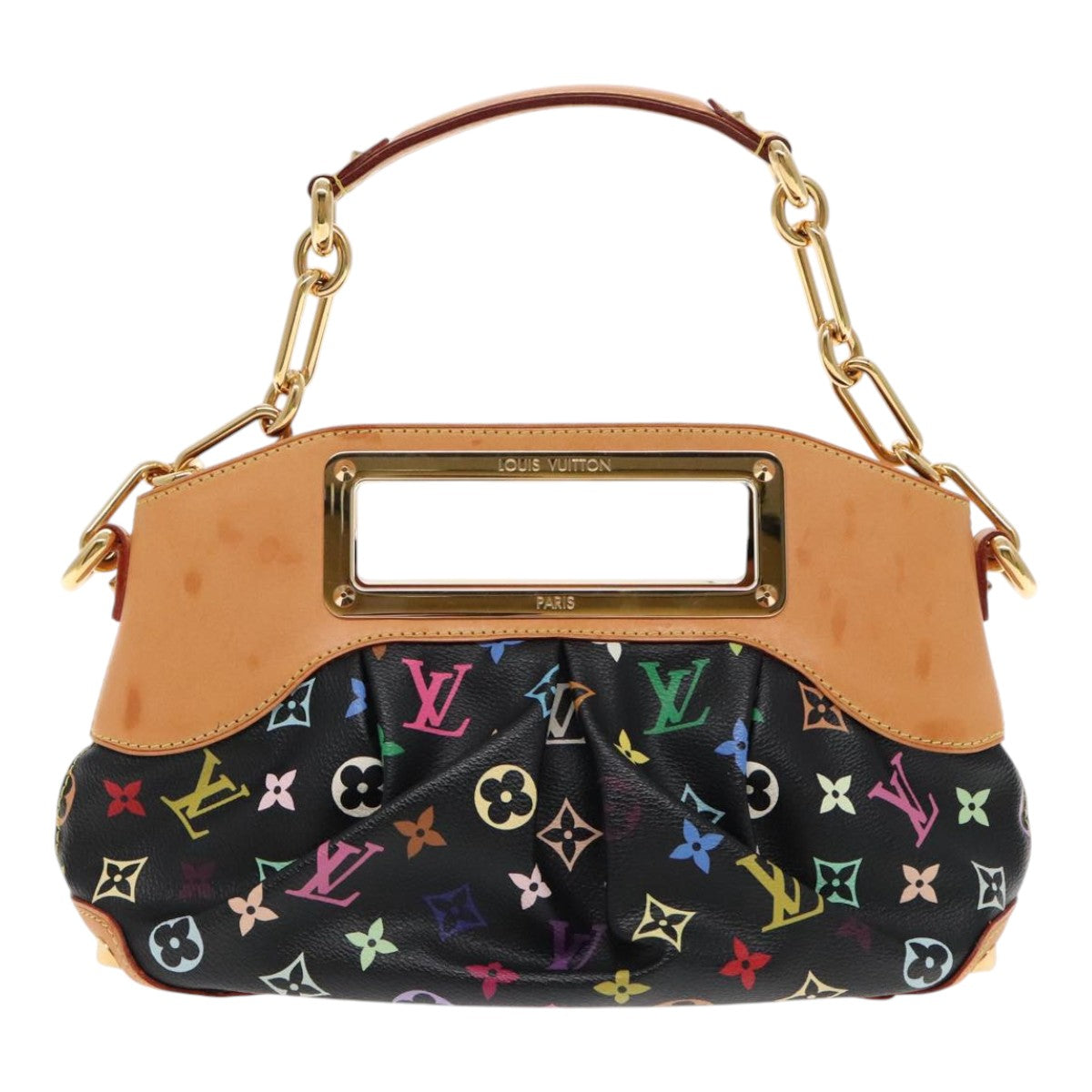 LOUIS VUITTON Monogram Multicolor Judy PM Hand Bag 2Way Black M40258 90292A