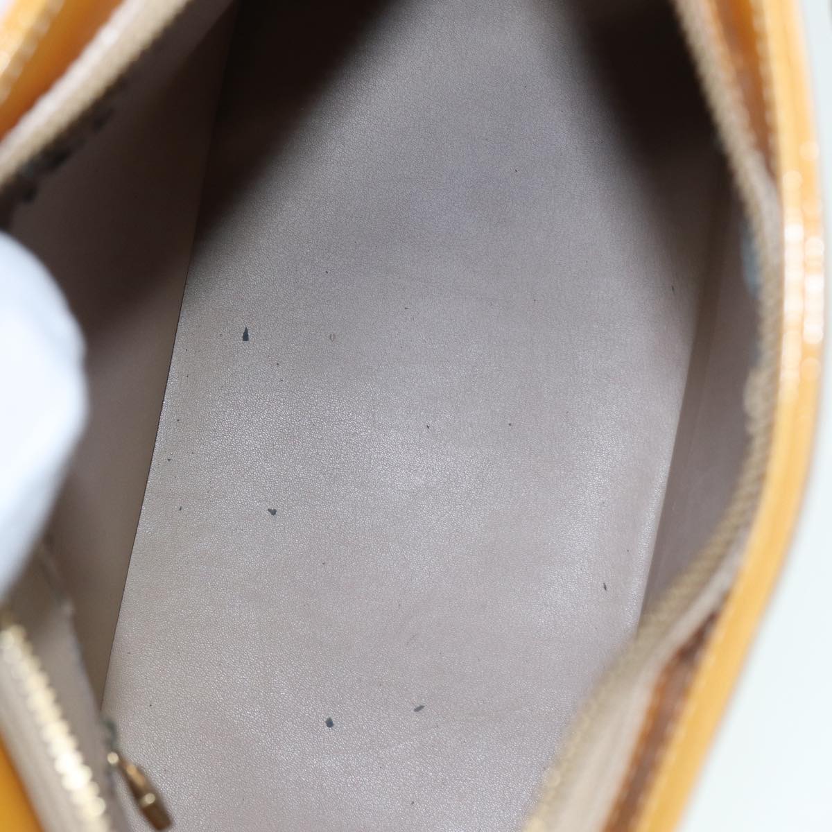 LOUIS VUITTON Monogram Vernis Houston Hand Bag Beige M91004 LV 90318