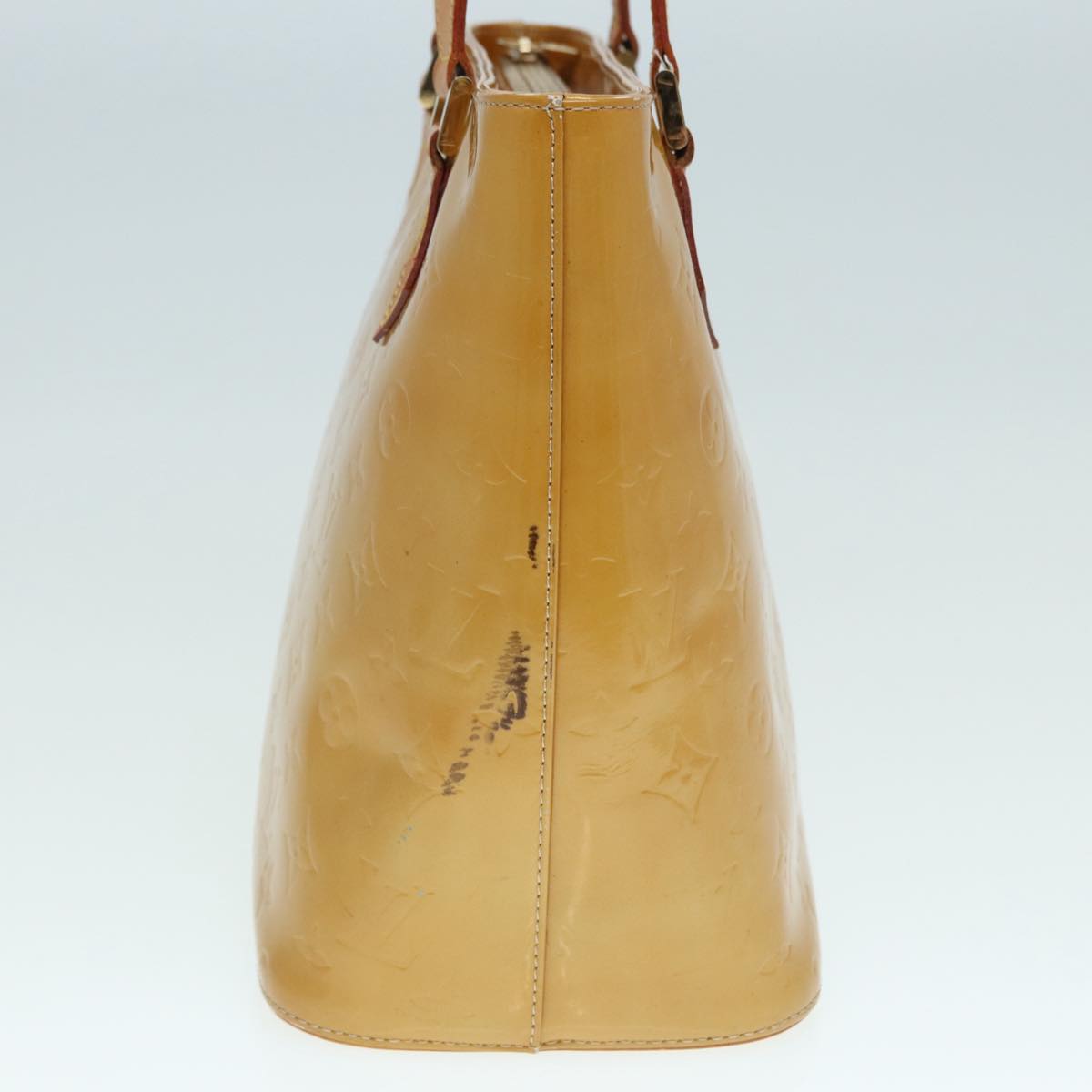 LOUIS VUITTON Monogram Vernis Houston Hand Bag Beige M91004 LV 90318
