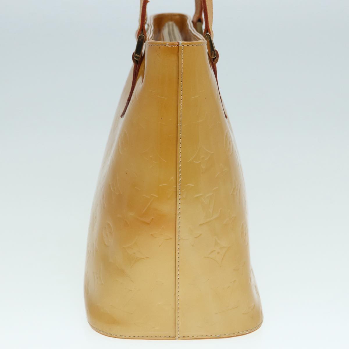 LOUIS VUITTON Monogram Vernis Houston Hand Bag Beige M91004 LV 90318