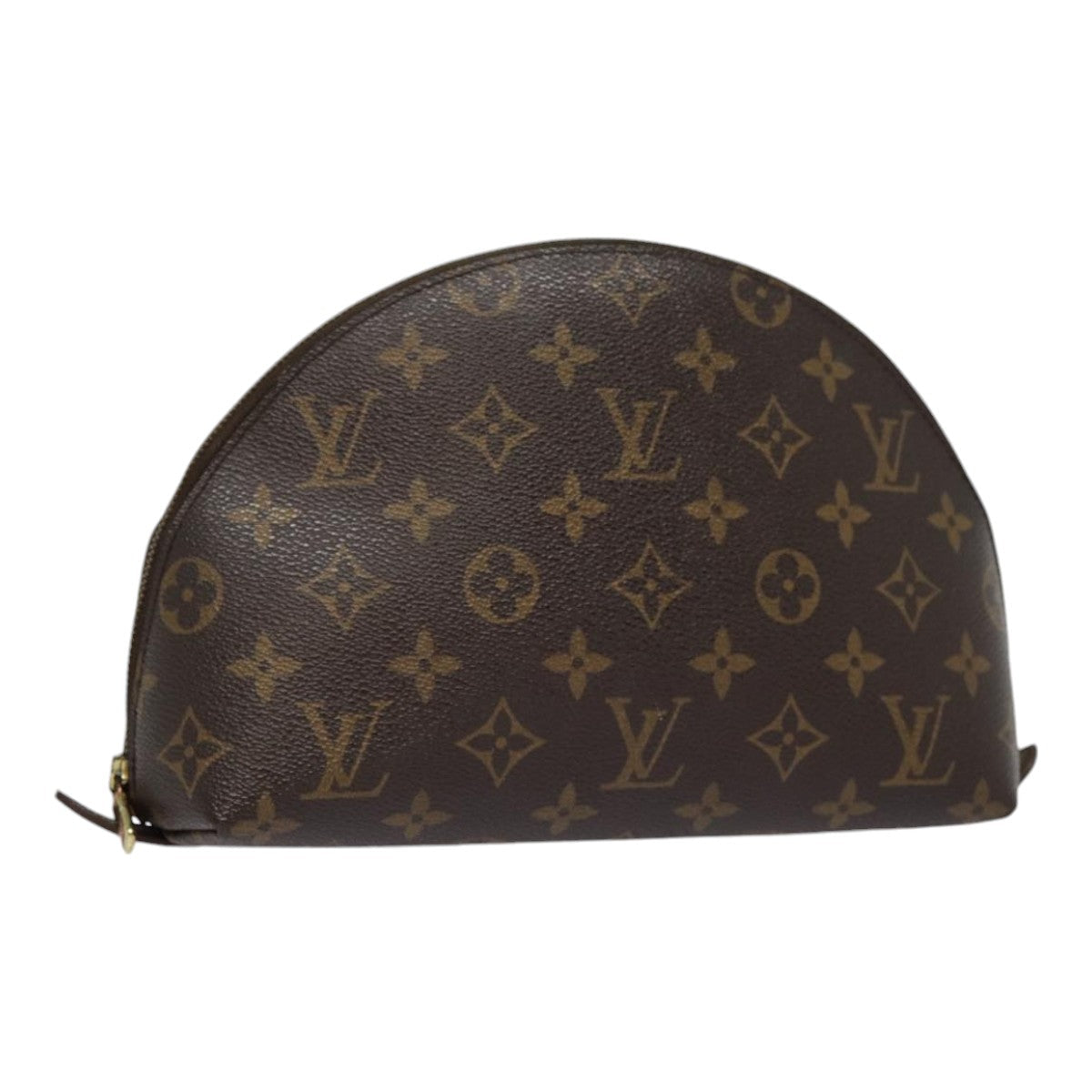 LOUIS VUITTON Monogram Trousse Demi Ronde Cosmetic Pouch M47520 LV 90331