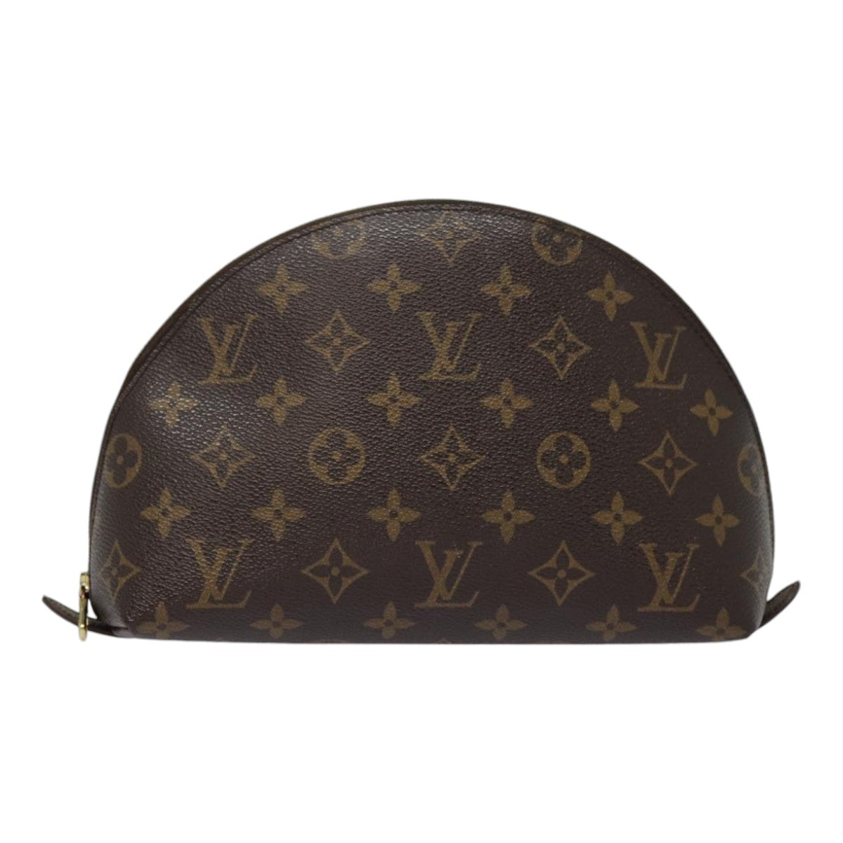 LOUIS VUITTON Monogram Trousse Demi Ronde Cosmetic Pouch M47520 LV 90331