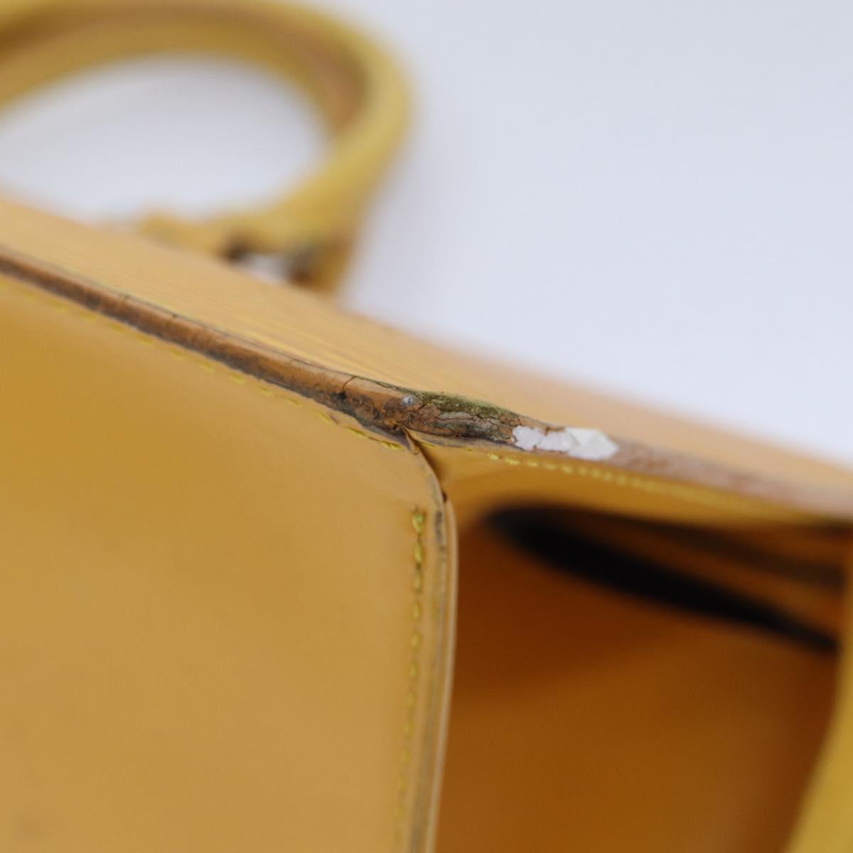 LOUIS VUITTON Epi Sac Triangle Hand Bag Yellow M52099 LV 90346