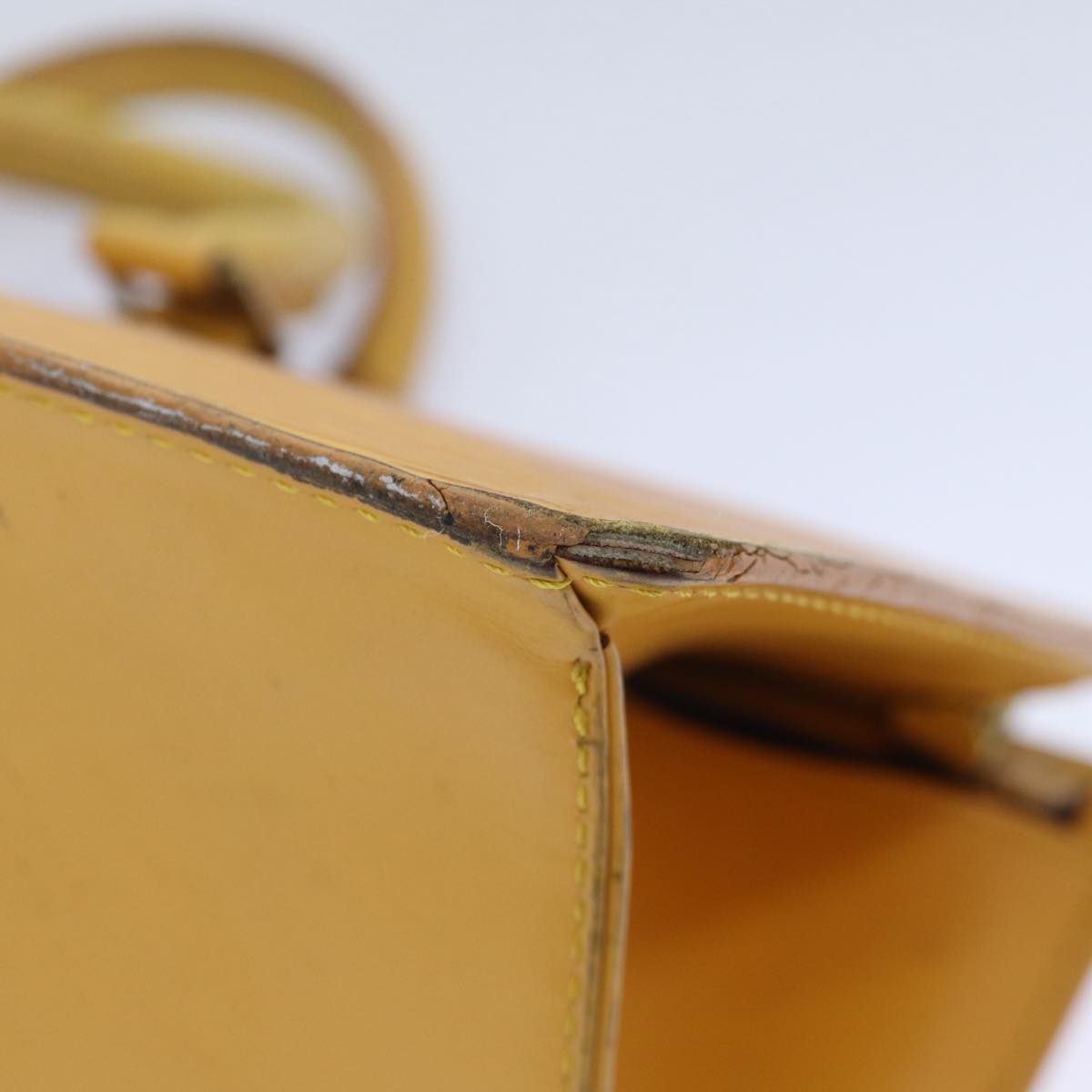 LOUIS VUITTON Epi Sac Triangle Hand Bag Yellow M52099 LV 90346