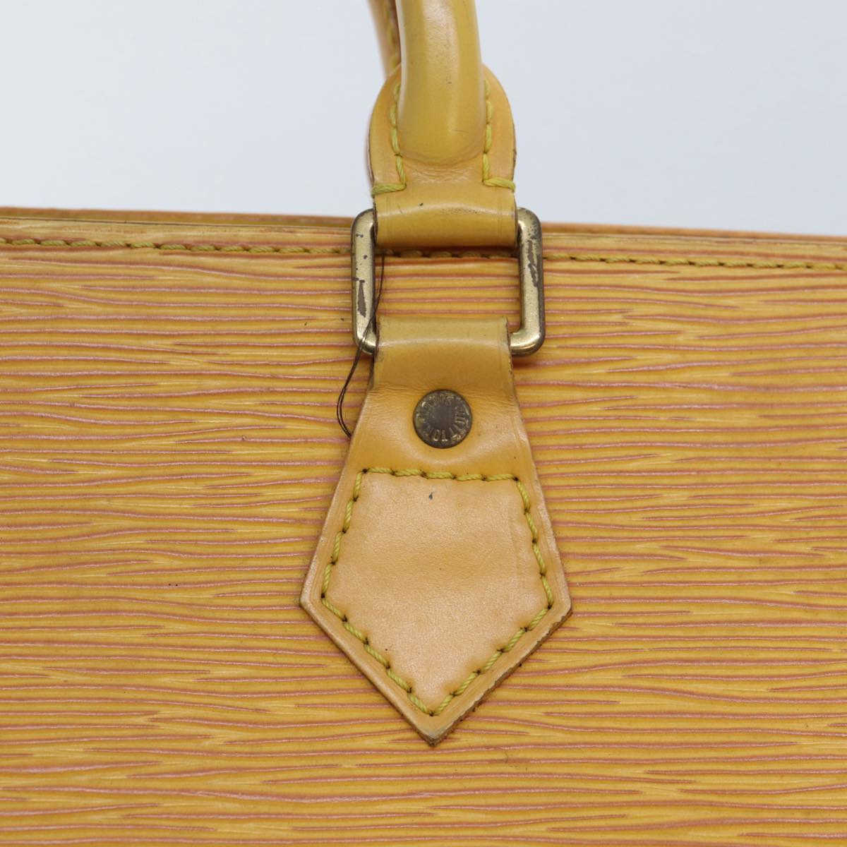 LOUIS VUITTON Epi Sac Triangle Hand Bag Yellow M52099 LV 90346