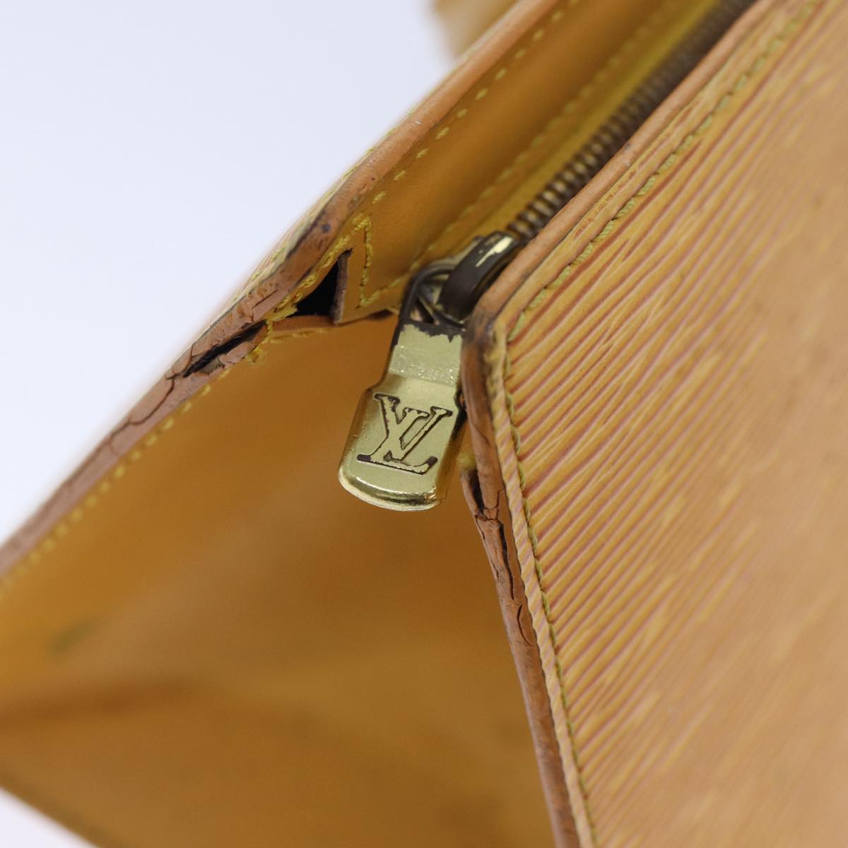 LOUIS VUITTON Epi Sac Triangle Hand Bag Yellow M52099 LV 90346