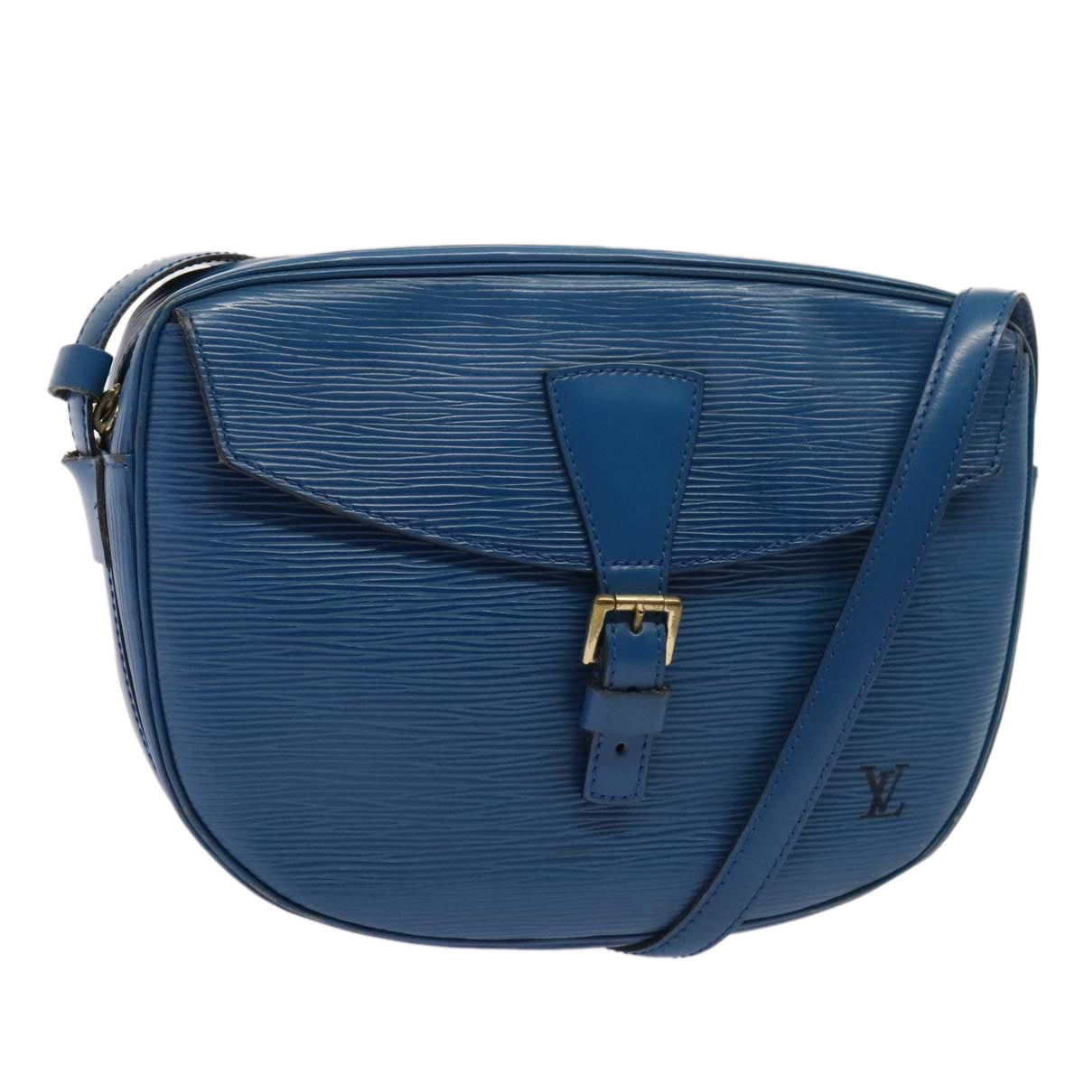 LOUIS VUITTON Epi June Feuille Shoulder Bag Blue M52155 LV 90350