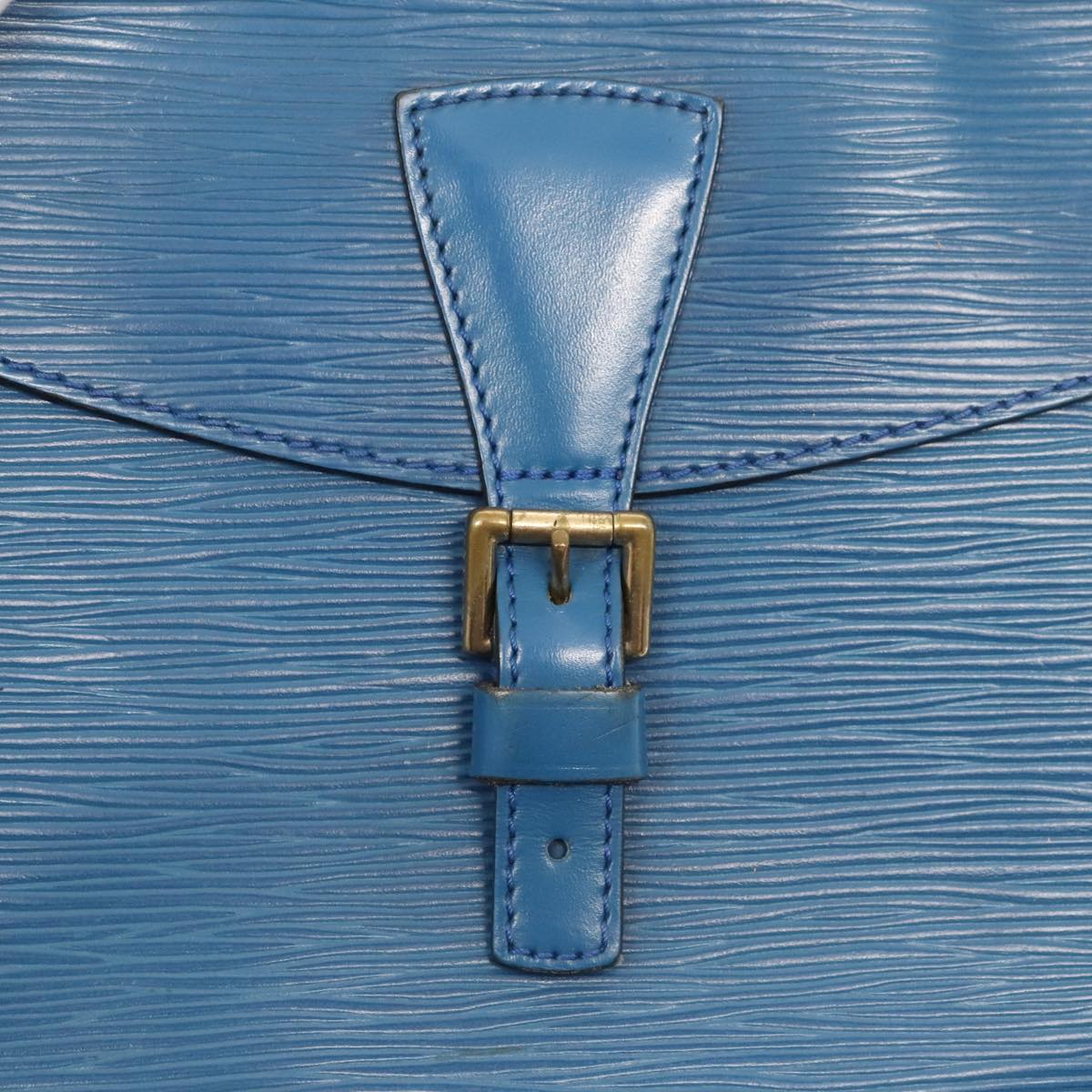 LOUIS VUITTON Epi June Feuille Shoulder Bag Blue M52155 LV 90350