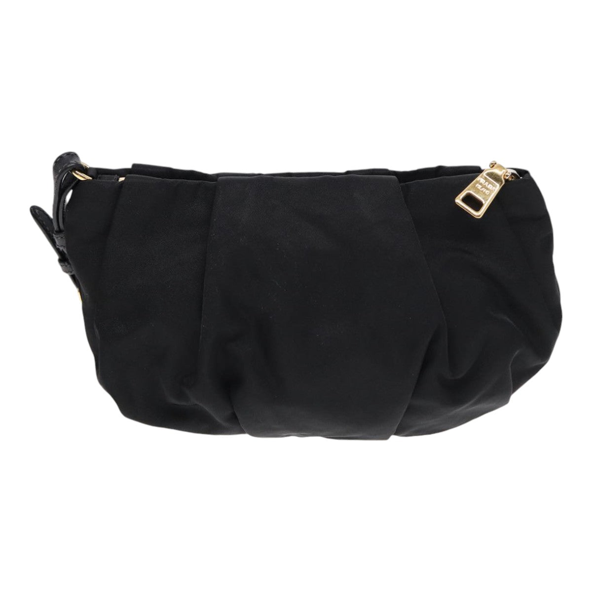 Luxury Prada Pouch Nylon Black Gold  90352