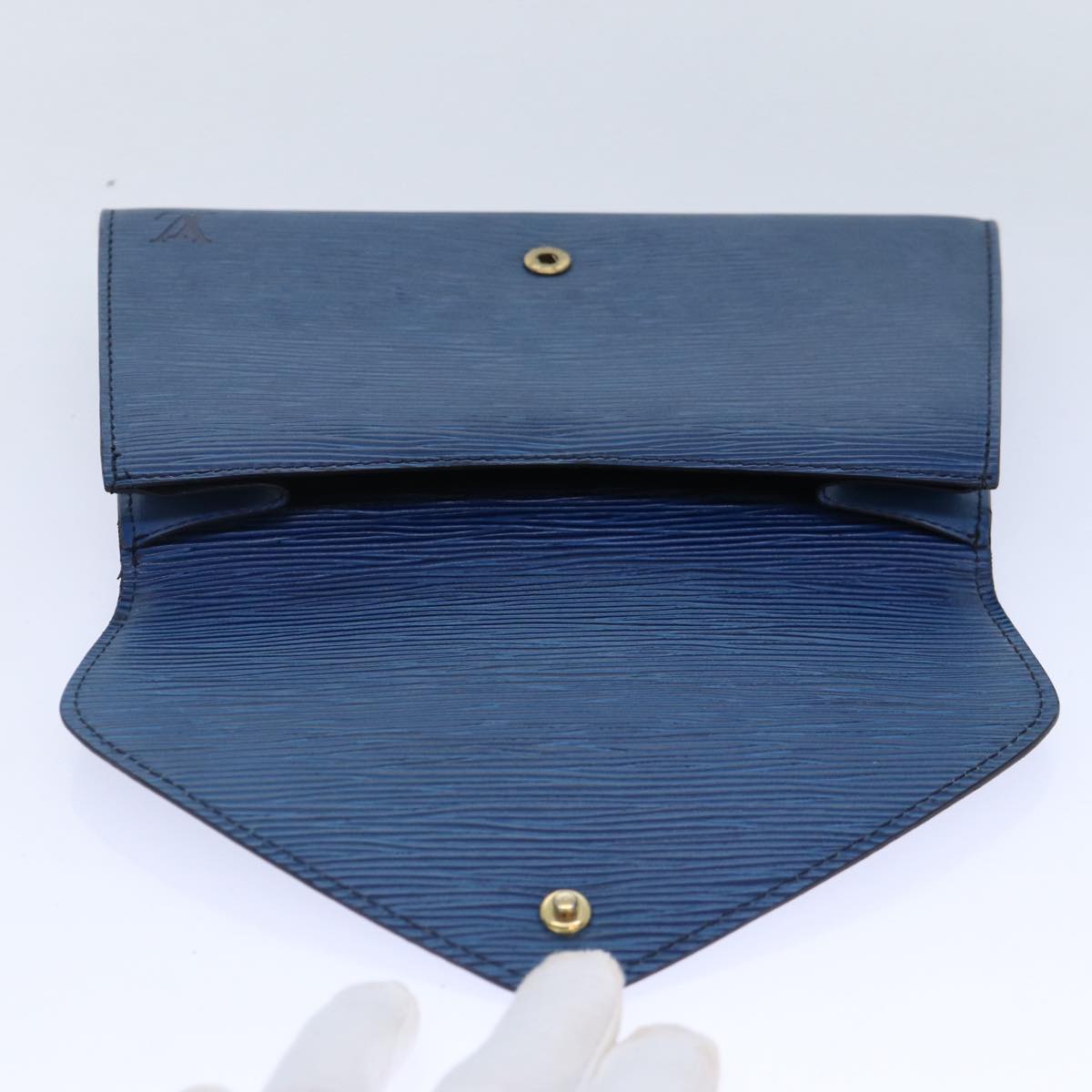 LOUIS VUITTON Epi Art Deco Clutch Bag Blue M52635 LV 90356