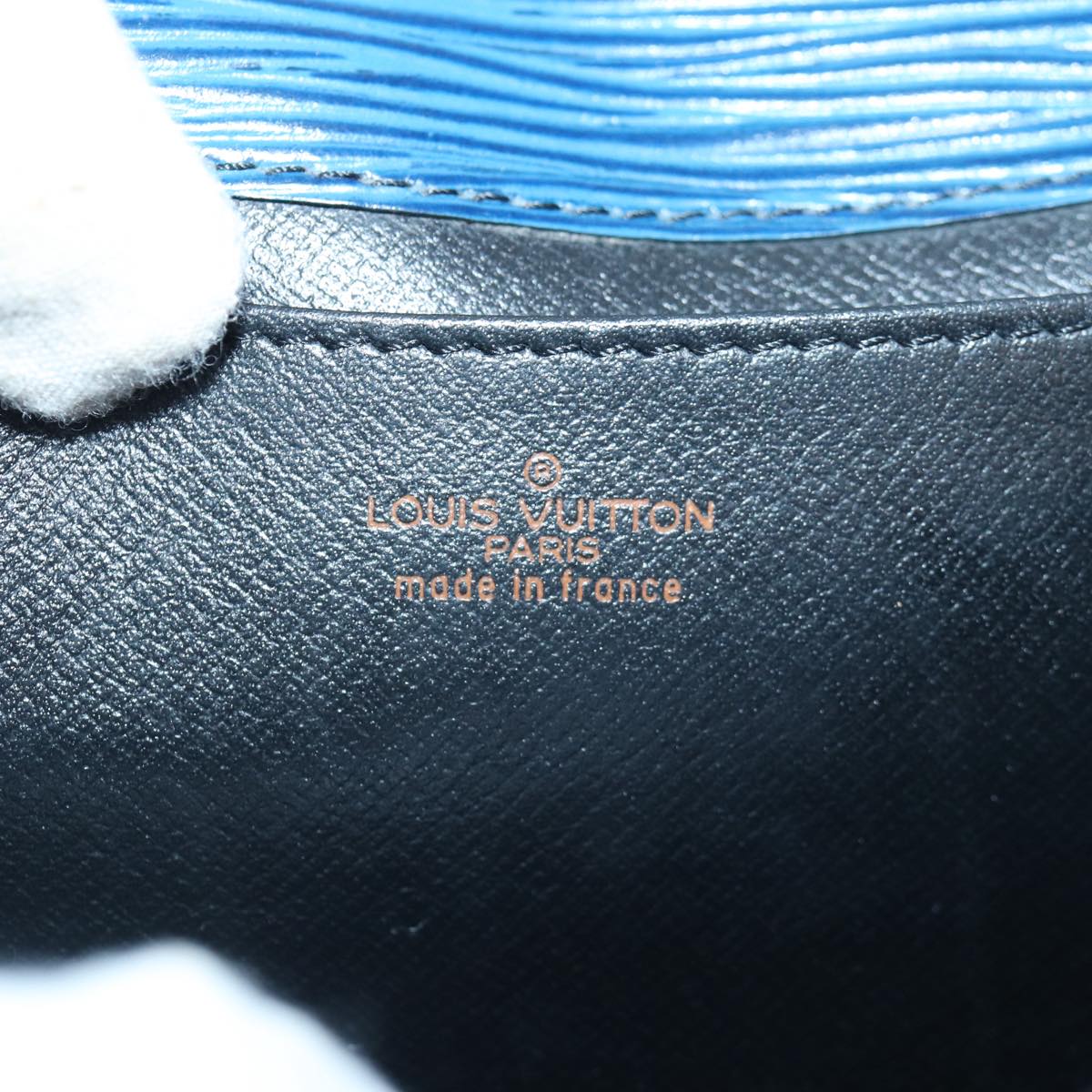 LOUIS VUITTON Epi Art Deco Clutch Bag Blue M52635 LV 90356