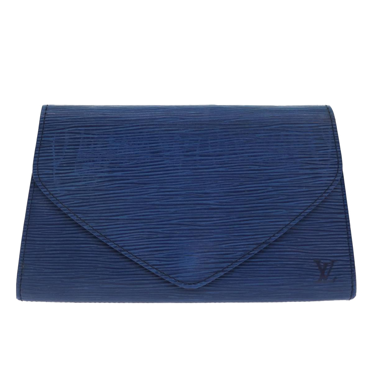 LOUIS VUITTON Epi Art Deco Clutch Bag Blue M52635 LV 90356