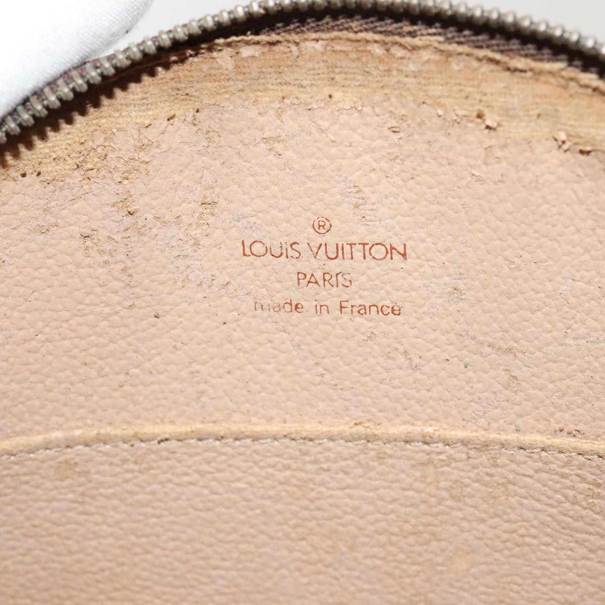 LOUIS VUITTON Monogram Trousse Demi Ronde Cosmetic Pouch M47520 LV 90360