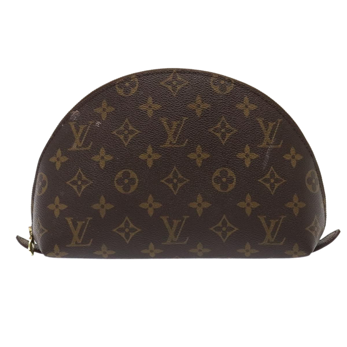 LOUIS VUITTON Monogram Trousse Demi Ronde Cosmetic Pouch M47520 LV 90360